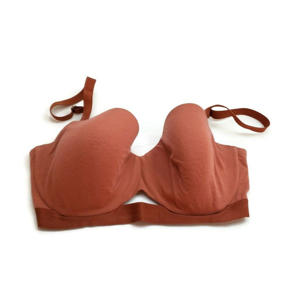 Third Love Womens Bra 24/7 Cotton T Shirt Bra Size 34E Orange Pima Cotton